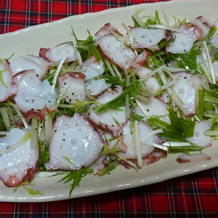たこと水菜のカルパッチョ*